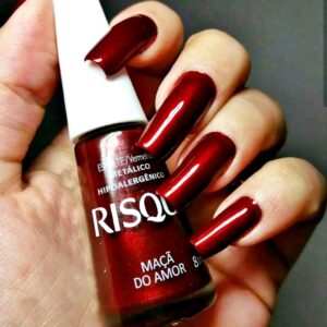 ESMALTE RISQUE METALIZADO MAÇA DO AMOR