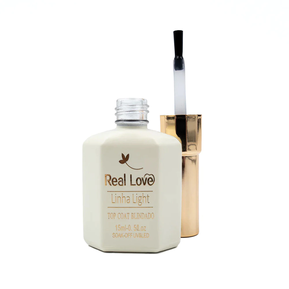 TOP COAT BLINDADO REAL LOVE 15ML - FINALIZADOR PROFISSIONAL ANTI-RISCO - Imagem 2