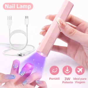 MINI LÂMPADA PORTÁTIL PARA UNHAS SECAGEM RÁPIDA | SECADOR DE UV/LED | LANTERNA USB