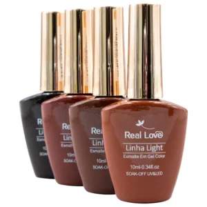 ESMALTE EM GEL  | LINHA LIGTH | TONS MARROM| REAL LOVE
