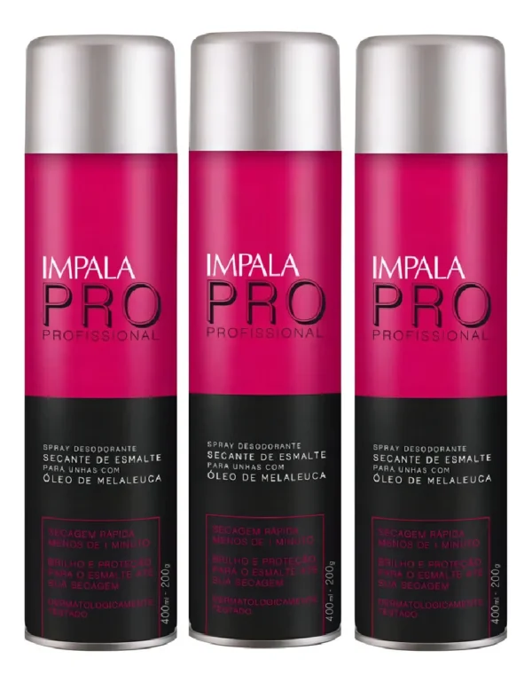 SPRAY SECANTE P/UNHAS IMPALA 400 ML C/MELALEUCA
