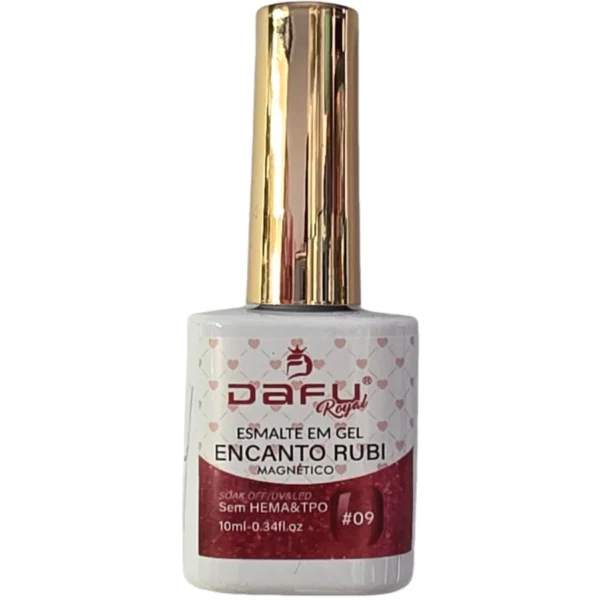 ESMALTE EM GEL MAGNETICO ENCANTO RUBI Nº 09 DAFU 10ML