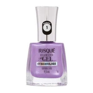 ESMALTE RISQUÉ DIAMOND GEL CYBERCOLORS EUFORIA LILÁS METÁLICO 9,5 ML