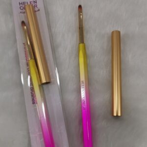 PINCEL LINGUA DE GATO COM TAMPA ROSA E DOURADO #4 (RMJB106) HELEN COLOR