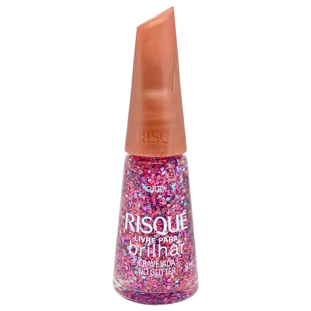 ESMALTE RISQUE COLEÇÃO LIVRE PRA BRILHAR CRAVEJADA NO GLITER 8ML - Imagem 2