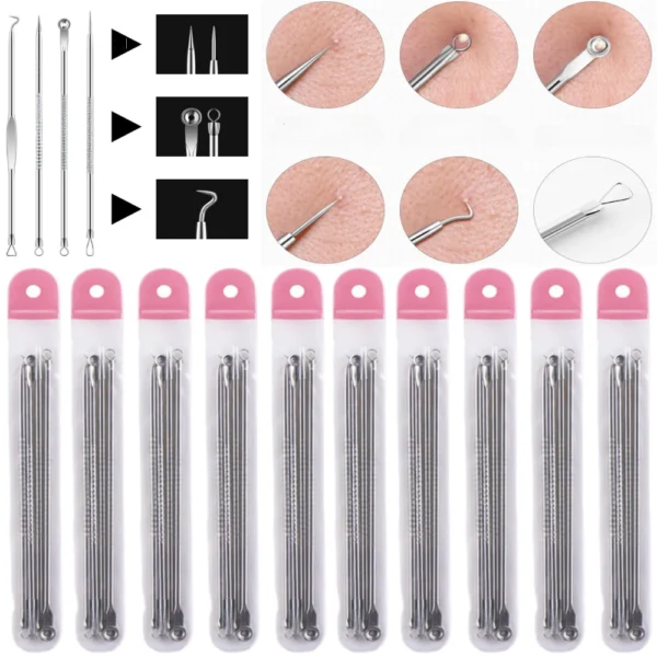 KIT CURETAS PARA CRAVOS, ACNES E ESPINHAS C/ 4 UNID