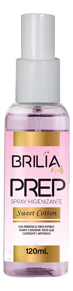 PREP HIGIENIZADOR SWEET COTTON ROSA 120ML BRILIA - Imagem 2