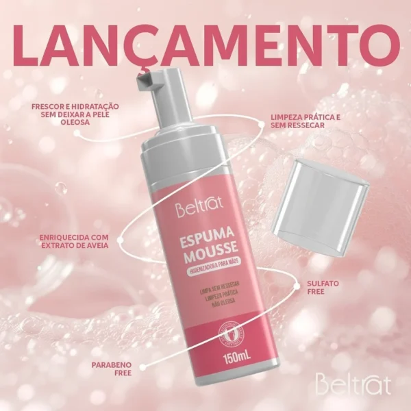 ESPUMA MOUSSE HIGIENIZADORA MÃOS 150 ML BELTRAT