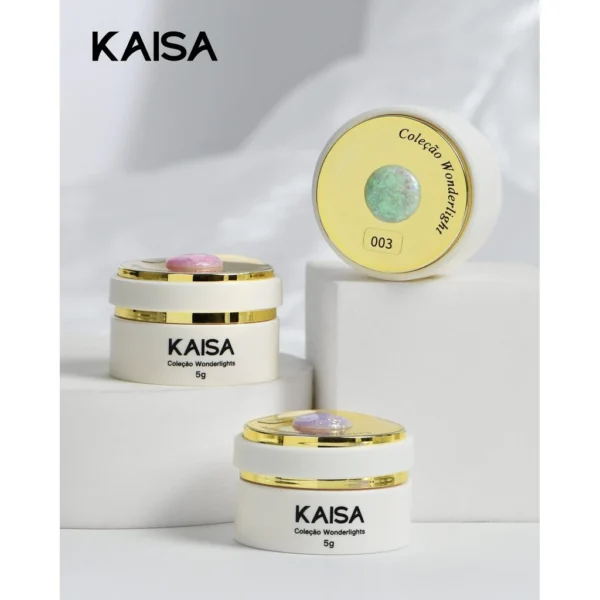 FLAKE EM GEL PARA DECORAÇÃO  | LED UV HOLOGRÁFICO | COR: 01 | COLEÇÃO WONDERLIGHT 5G | KAISA