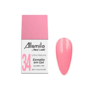 ESMALTE EM GEL LINHA NATURAL Nº34 ALLSMILE REAL LOVE 10ML