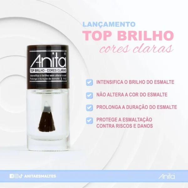 ESMALTE ANITA TOP BRILHO - CORES CLARAS