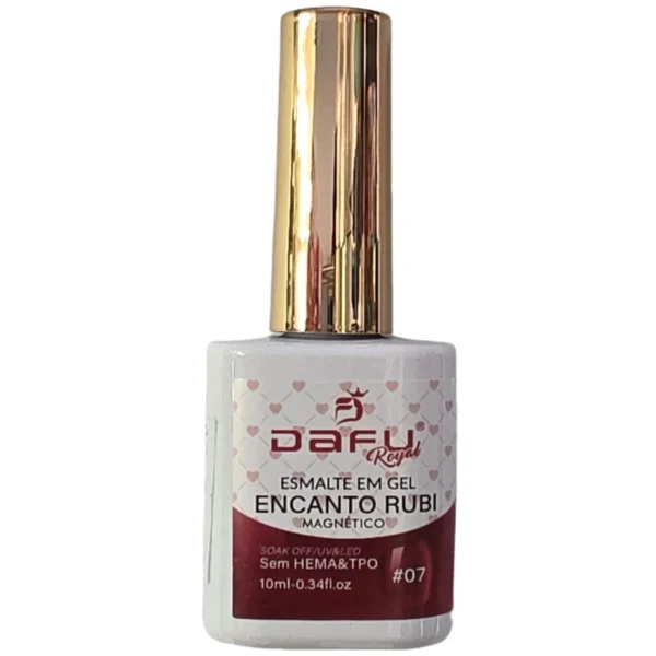 ESMALTE EM GEL MAGNETICO ENCANTO RUBI Nº 07 DAFU 10ML