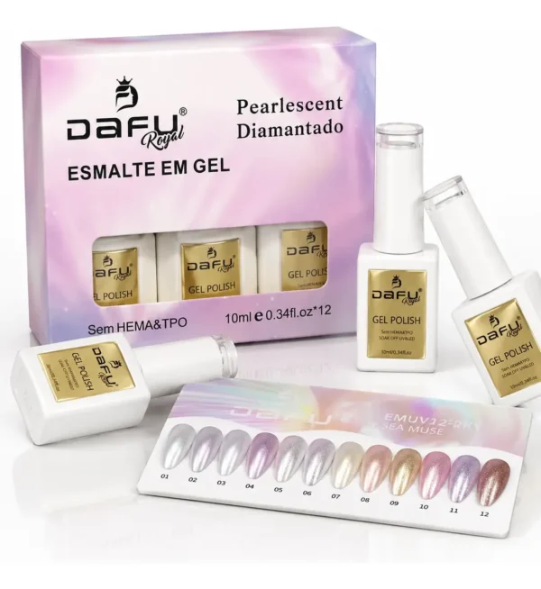 ESMALTE EM GEL DIAMANTADO SEA MUSE Nº 01 DAFU 10ML