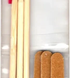 KIT 3 LIXA PARDA E 3 PALITO BAMBU 2 PONTAS