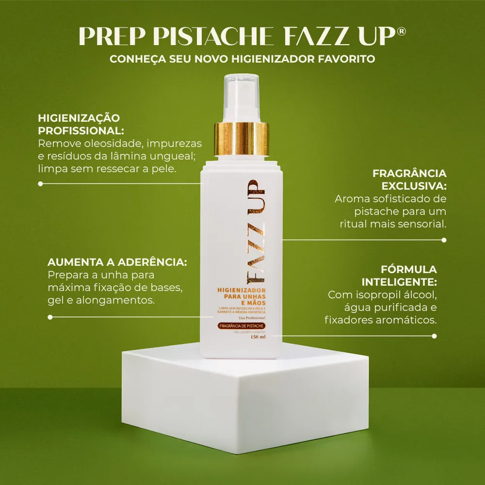 PREP HIGIENIZADOR PISTACHE 150ML FAZZ UP - Imagem 3