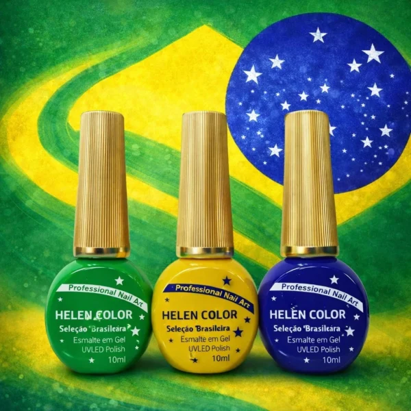 ESMALTE EM GEL AZUL | SELECAO | 10ML UV/LED | COPA DO MUNDO | HELEN COLOR