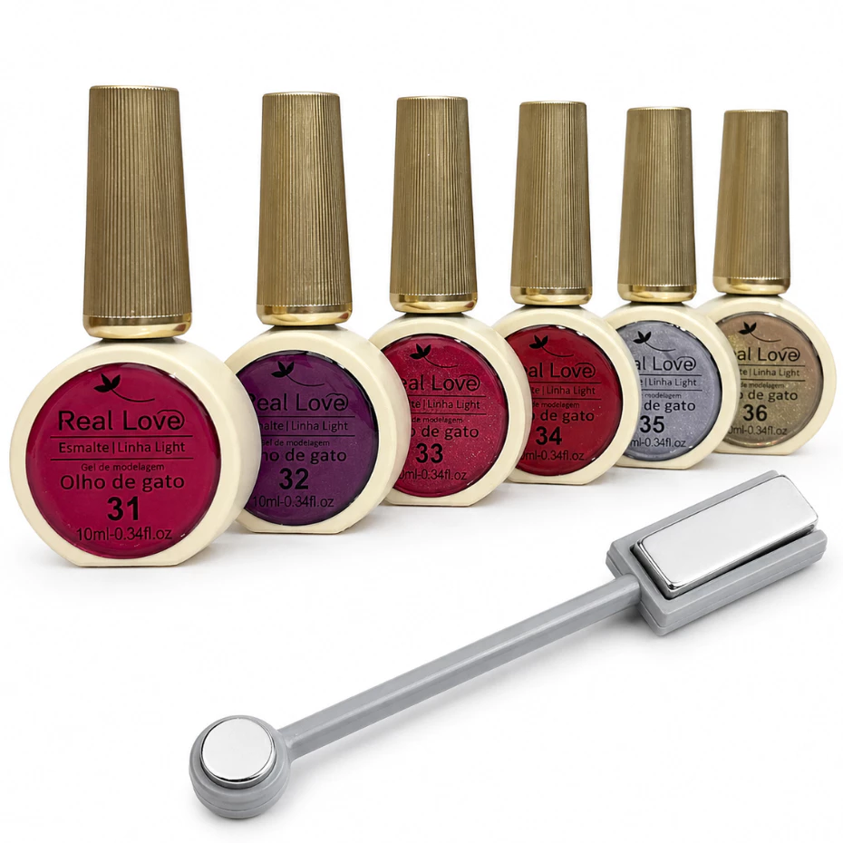 ESMALTE EM GEL MAGNETICO OLHO DE GATO Nº 14 REAL LOVE 10ML - Imagem 4