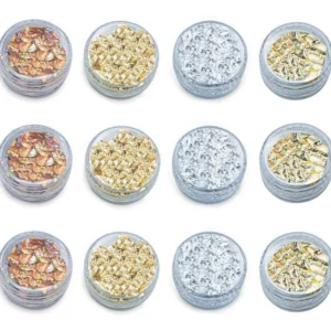 Kit 12 FOLHAS OURO PRATA BRONZE ENCAPSULAMENTO