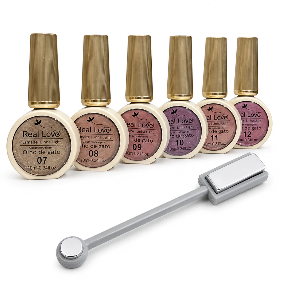 ESMALTE EM GEL MAGNETICO OLHO DE GATO Nº 25 REAL LOVE 10 ML - Imagem 8