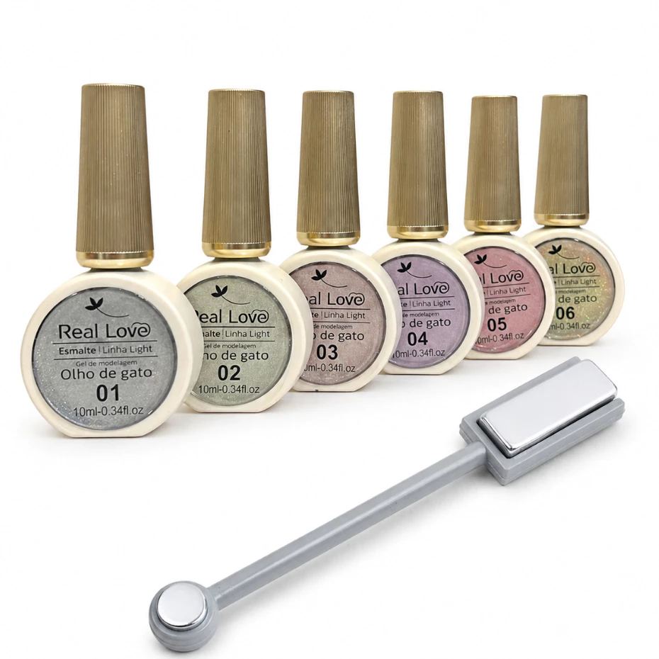 ESMALTE EM GEL MAGNETICO OLHO DE GATO Nº 14 REAL LOVE 10ML - Imagem 9