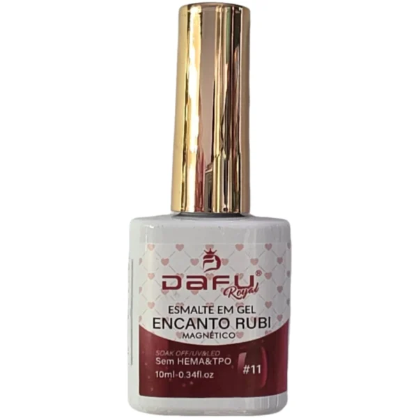 ESMALTE EM GEL MAGNETICO ENCANTO RUBI Nº 11 DAFU 10ML
