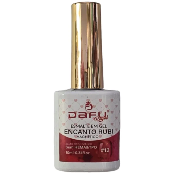 ESMALTE EM GEL MAGNETICO ENCANTO RUBI Nº 12 DAFU 10ML