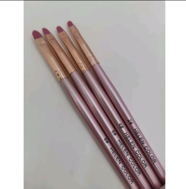 PINCEL LINGUA DE GATO KIT C/4 #2 #4 #6 #8 ( RGJ3697) HELEN COLOR