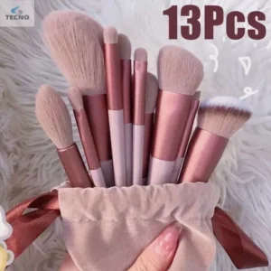 KIT C/13 PINCEIS VARIADOS COM BOLSINHA CORES SORTIDAS