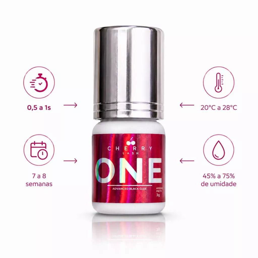 COLA ADESIVO PARA EXTENSÃO DE CILIOS ONE (RED) 3GR CHERRY - Imagem 4
