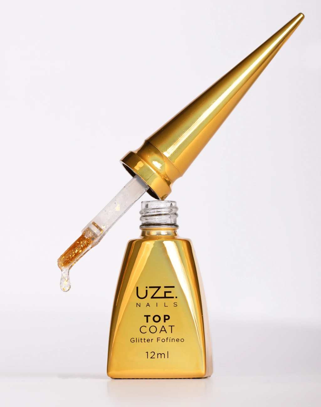 TOP COAT GLITTER FOFÍNEO 12ML UZE NAILS - Imagem 2