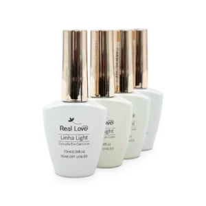 ESMALTE EM GEL  | LINHA LIGTH | TONS BRANCOS | REAL LOVE