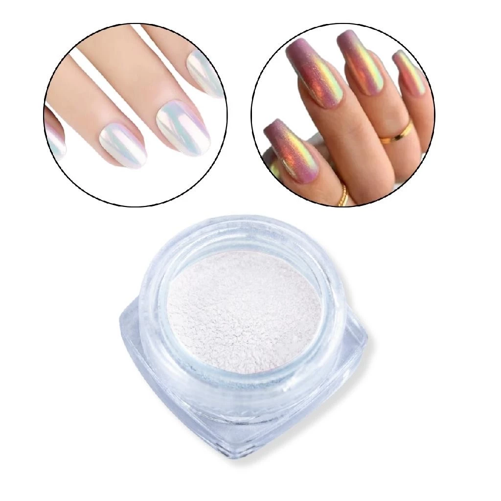 KIT PÓ CROMADO SEREIA 6 TONS PEROLADOS ESPELHADOS NAIL ART - Imagem 2