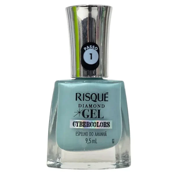 ESMALTE RISQUÉ DIAMOND GEL CYBERCOLORS ESPELHO DO AMANHÃ 9,5ML