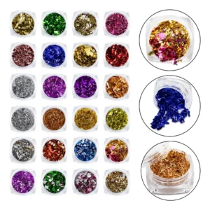 FOLHAS FIOS DE OURO MULTICOLOR ENCAPSULAMENTO UNHAS | SORTIDAS