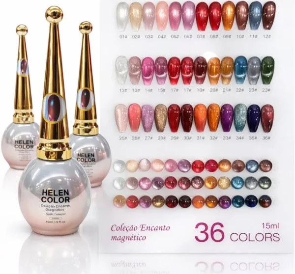 ESMALTE EM GEL ENCANTO MAGNETICO Nº 62 HELEN COLOR 15ML