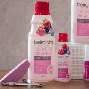 REMOVEDOR DE ESMALTE ZERO ACETONA FRUTAS VERMELHAS 90 ML BEIRA ALTA
