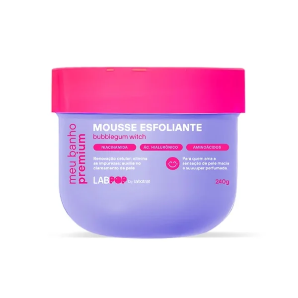 MOUSSE ESFOL ITE BUBBLEGUM WITCH LABPOP 240ML ROXO LABOTRAT