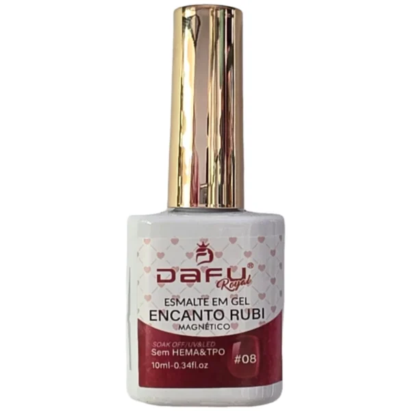 ESMALTE EM GEL MAGNETICO ENCANTO RUBI Nº 08 DAFU 10ML