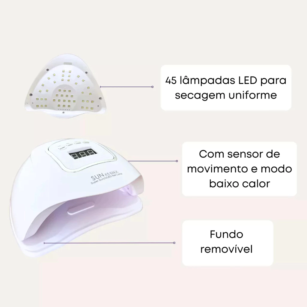 CABINE SUN X5 PLUS (150 W) | 36 LEDS | BRANCA | BIVOLT | SUN - Imagem 2