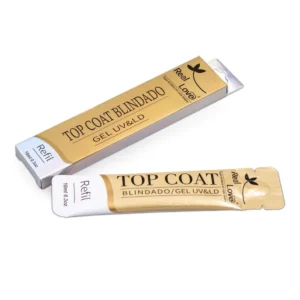REFIL TOP COAT BLINDADO REAL LOVE 10ML - FINALIZADOR PROFISSIONAL ANTI-RISCO