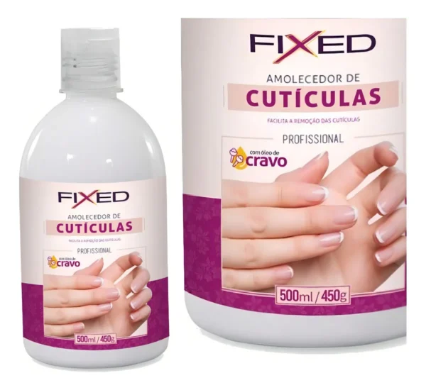 AMOLECEDOR DE CUTICULAS PROFISSIONAL C/OLÉO DE CRAVO  FIXED 500 ML