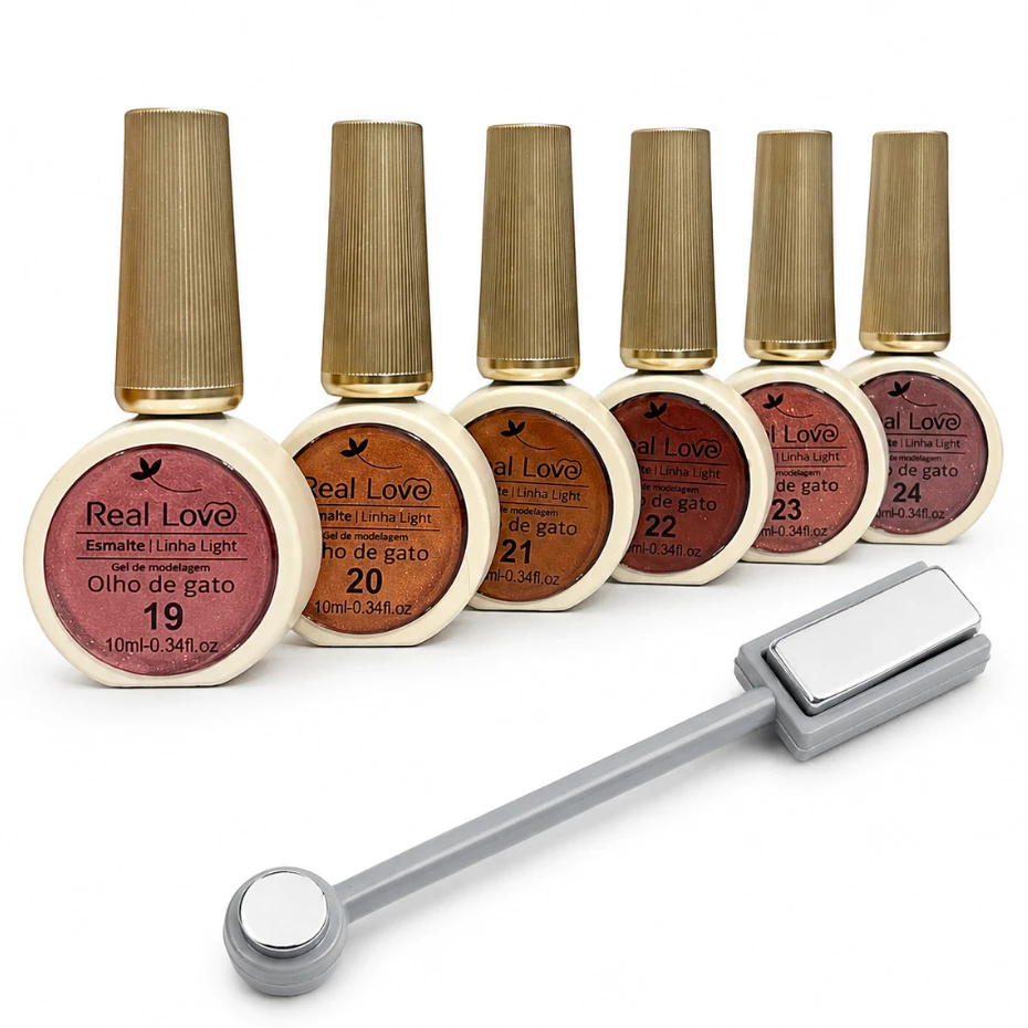 ESMALTE EM GEL MAGNETICO OLHO DE GATO Nº 02 REAL LOVE 10ML - Imagem 6