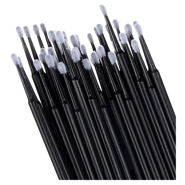 MICROBRUSH COTONETE ALONGA EXTENSÃO DE CÍLIOS FIO A FIO | PCTE 50 UNID | PRETO