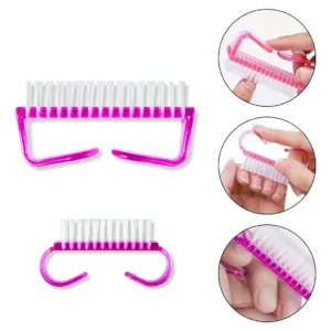 KIT 2 ESCOVINHAS MANICURE PEDICURE LIMPEZA HIGIENE DE UNHAS