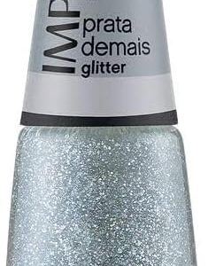 IMPALA ESMALTE COR DA MODA GLITTER PRATA DEMAIS 7,5ML