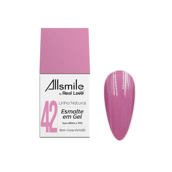ESMALTE EM GEL LINHA NATURAL Nº42 ALLSMILE REAL LOVE 10ML