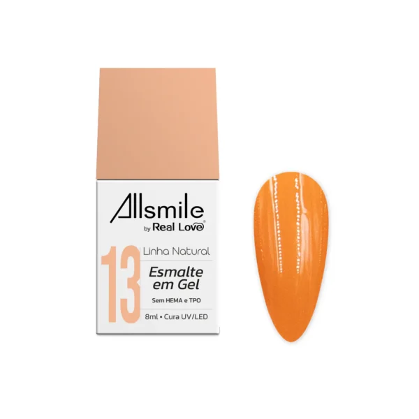ESMALTE EM GEL  LINHA NATURAL Nº13 ALLSMILE REAL LOVE 10ML