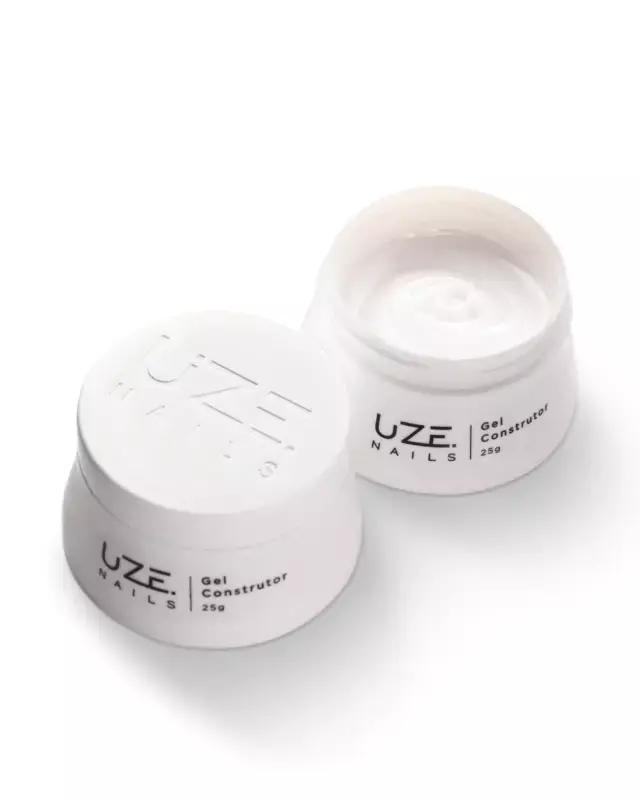 GEL CONSTRUTOR NATURAL BABY WHITE 25G UZE NAILS - Imagem 2