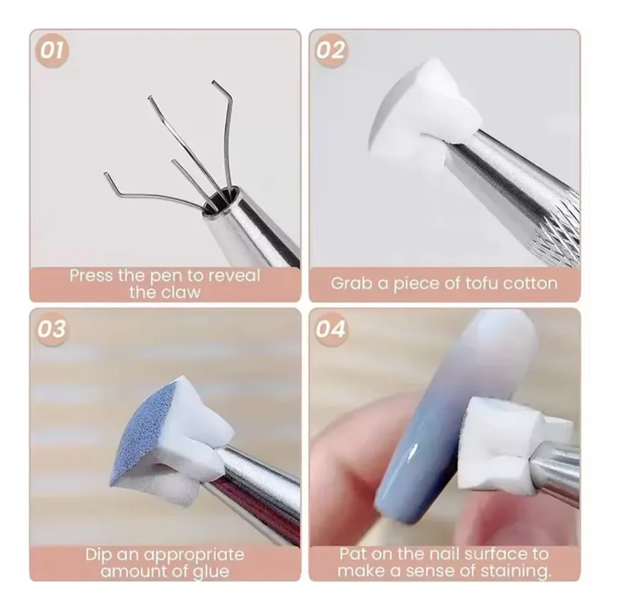 KIT ESFUMAR COM APLICADOR ROSA E BRANCO - Imagem 2