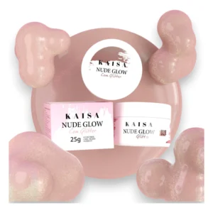 GEL CONSTRUTOR  NUDE GLOW COM GLITER | 25G | CÓD: PA00410_01 | KAISA